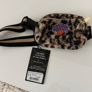 New New York Knicks Leopard Faux Fur Fanny Pack
